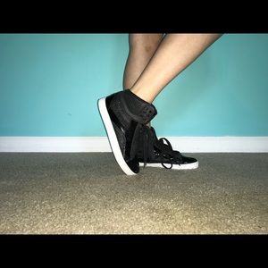 Black High-Top Sneakers